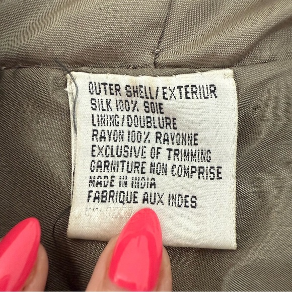 Vintage 1980s couture taupe brown silk beaded sequin kimono jacket - One Size - Picture 6 of 6